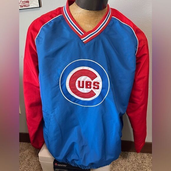 MLB Genuine Mens Large Sports by Carl Banks Chicago Cubs Windbreaker - Picture 1 of 7